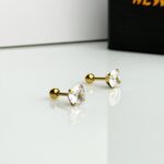 Apex  Quartz Studs  (1 Pair)