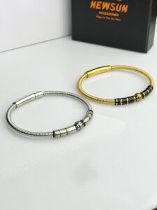 Titanium-Steel Thick Snake Chain Bracelet