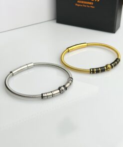 Titanium-Steel Thick Snake Chain Bracelet