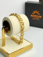 1 NewSun Helios 24K Gold Plated Stainless Steel Men's Bracelet - Image 4
