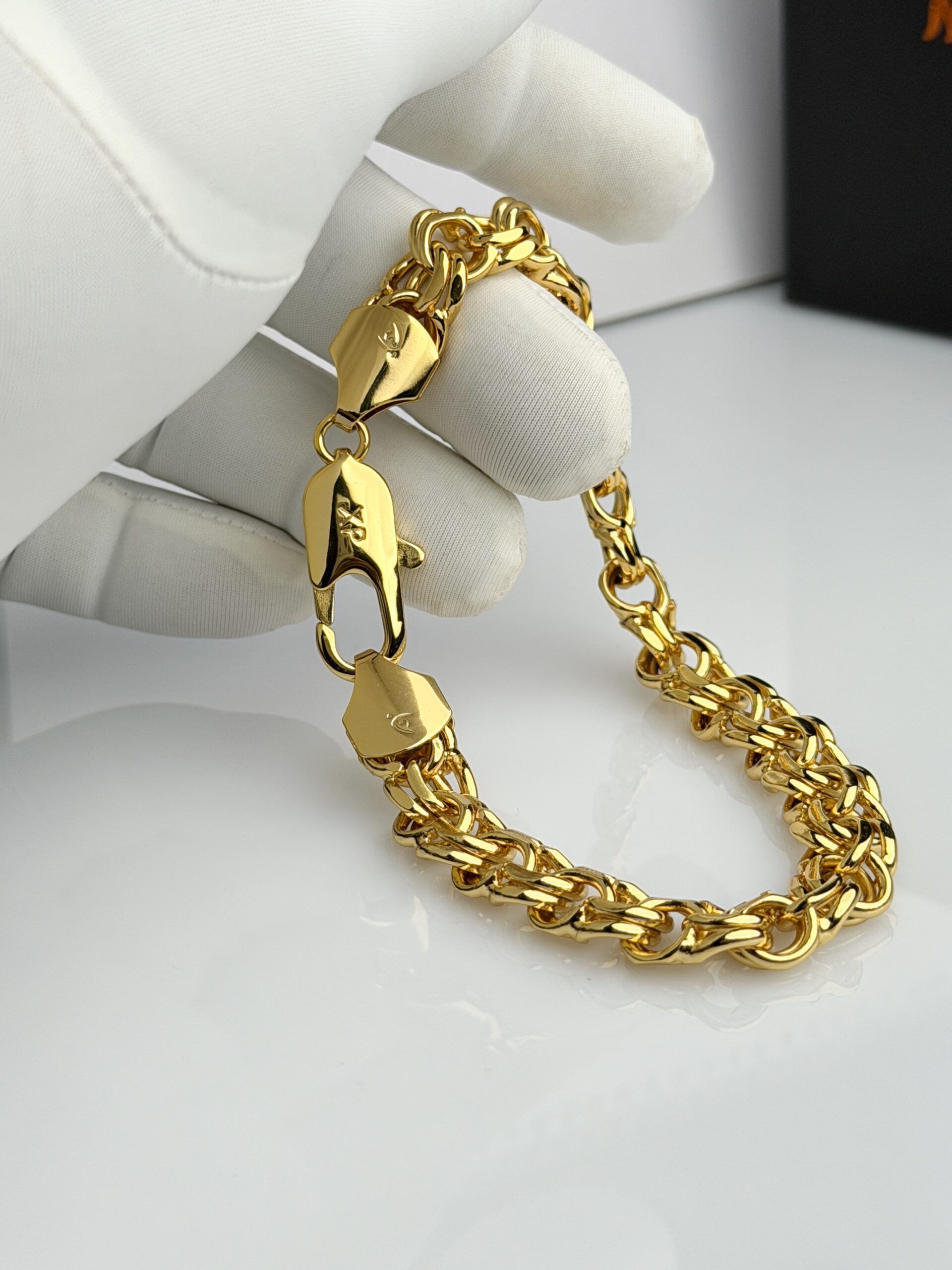 IMG_3506 1 NewSun Helios 24K Gold Plated Stainless Steel Men's Bracelet - Image 1